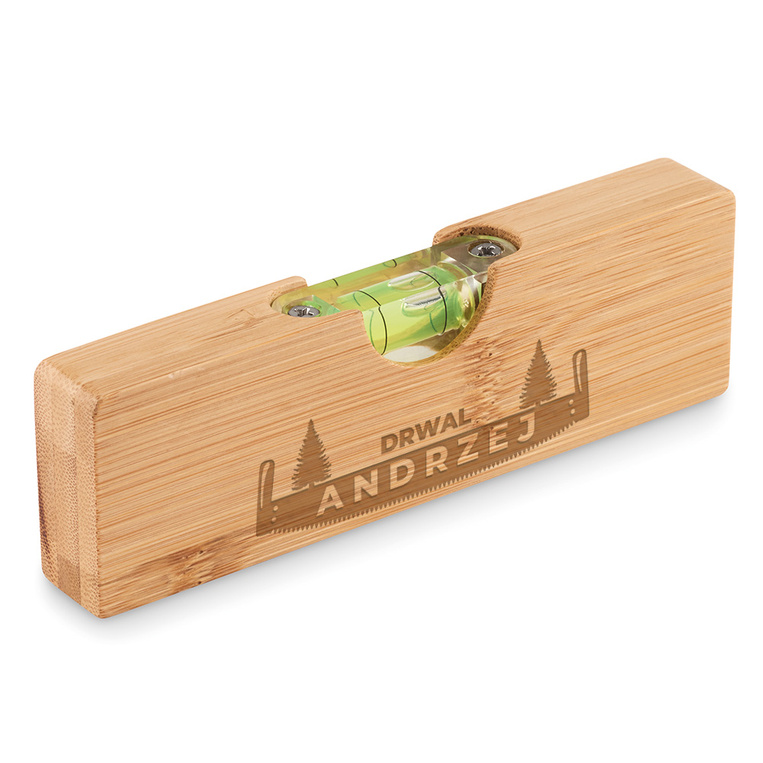 Poziomica z otwieraczem i z twoim grawerem DRWAL + IMIĘ