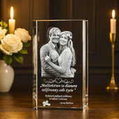 Fotokryształ 3D Zdjęcie w krysztale DLA PARY NA ROCZNICĘ 10 20 30 40 50