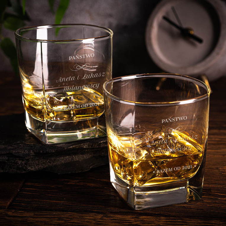 2 Szklanki do whisky DLA PAŃSTWA z okazji rocznicy