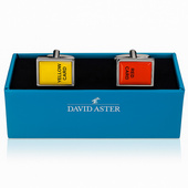 Spinki do mankietów ŻÓŁTA I CZERWONA KARTKA – prezent DLA SĘDZIEGO I PIŁKARZA