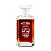 Karafka do whisky z grawerem MOCNY TRUNEK NA RATUNEK + IMIĘ