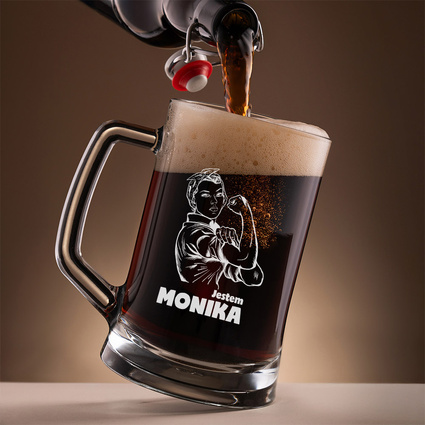 Kufel z grawerem JESTEM MONIKA prezent DLA NIEJ amatorki piwa