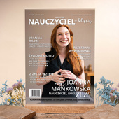 Statuetka z akrylu 21x30 cm – Okładka „Nauczyciel z klasą”