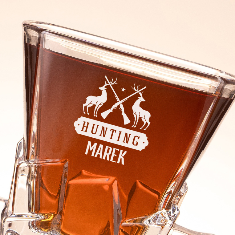 Szklanka Lodowa DLA MYŚLIWEGO z grawerem – personalizacja imieniem