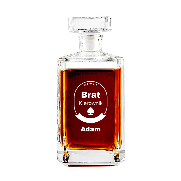 Karafka do whisky GRATULACJE DLA BRATA KIEROWNIKA