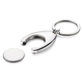 Brelok z żetonem do wózka – GRAWEROWANE INICJAŁY