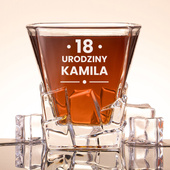 Szklanka Lodowa PREMIUM z grawerem na 18 URODZINY – personalizowany prezent