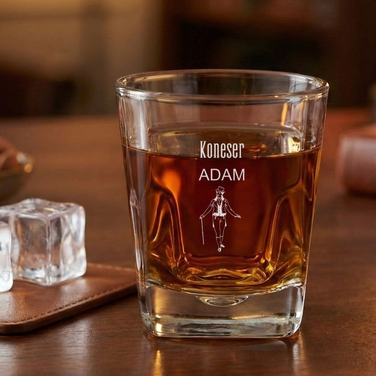 Szklanka do whisky z grawerem DLA KONESERA + IMIĘ
