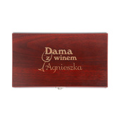 Zestaw do wina z grawerem na prezent - dla DAMY Z WINEM