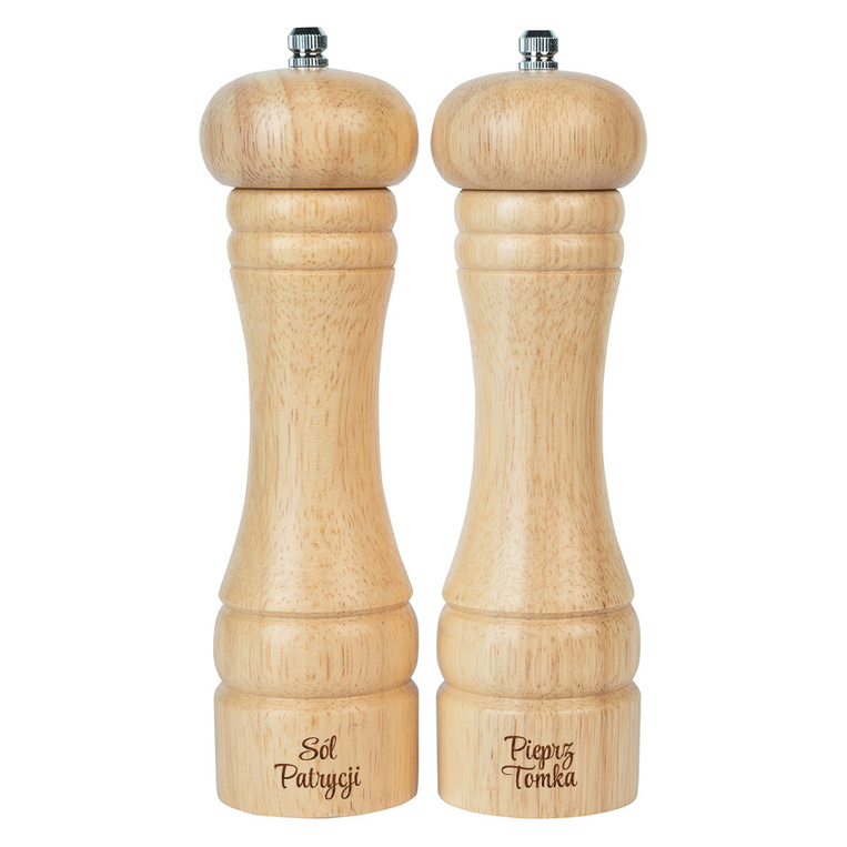 Personalizowana solniczka i pieprzniczka z GRAWEREM na prezent DLA PARY