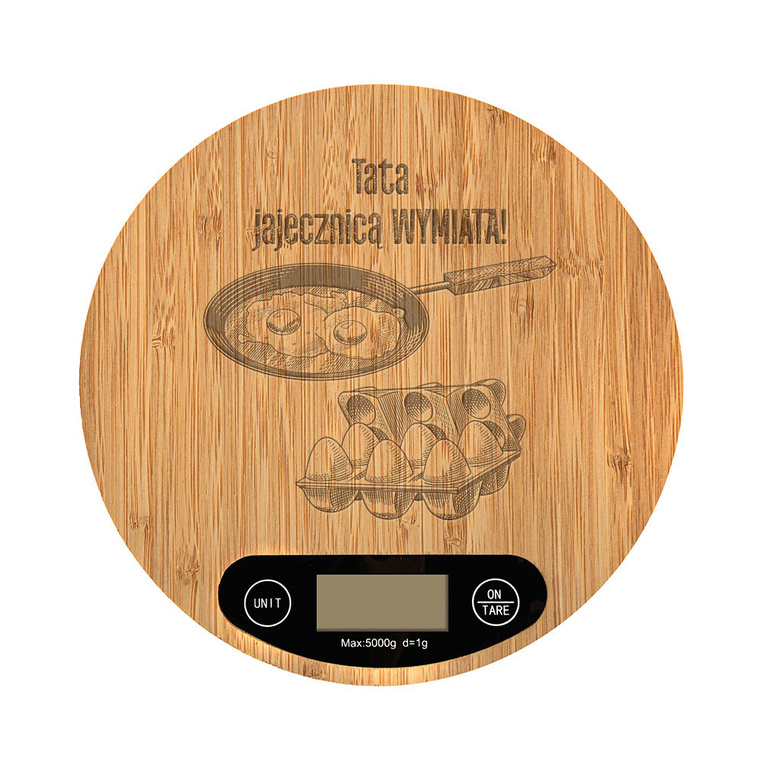 Waga kuchenna z grawerem PREZENT NA DZIEŃ OJCA