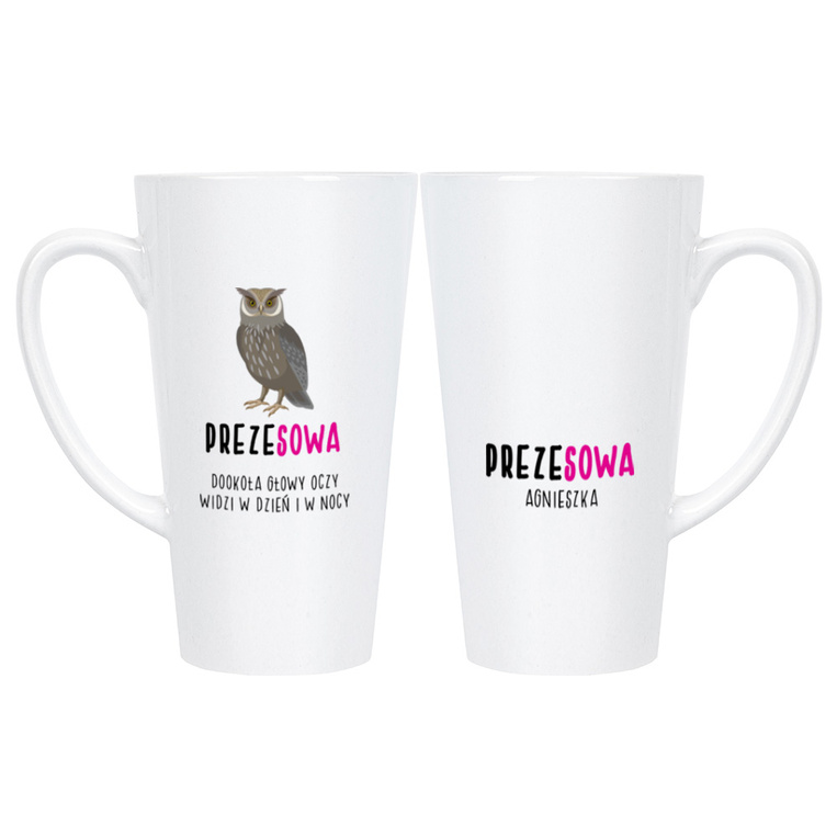 Personalizowany Kubek Latte duży na prezent DLA PREZESOWEJ