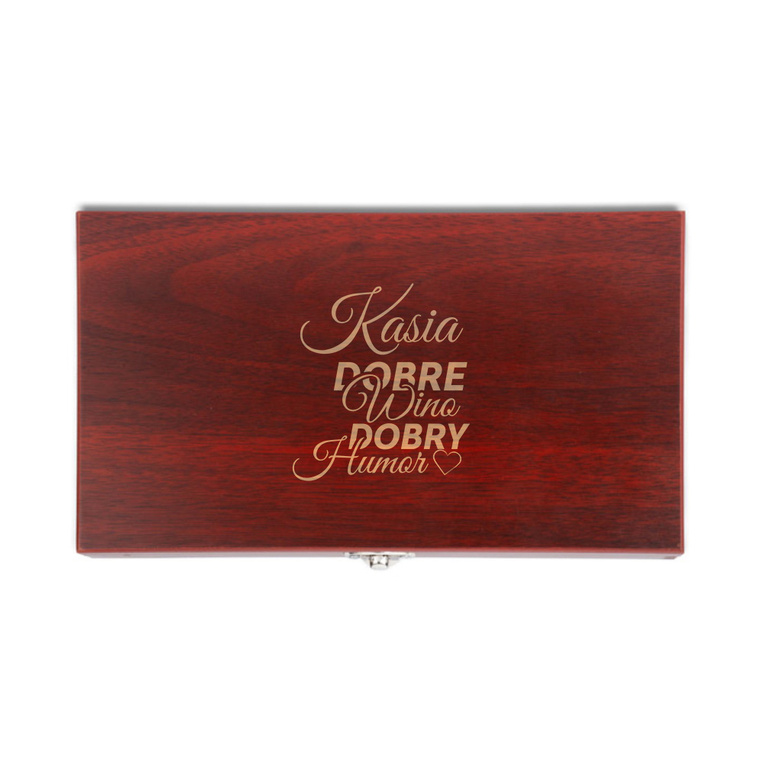 Zestaw do wina na prezent DLA NIEJ - DOBRE WINO DOBRY HUMOR