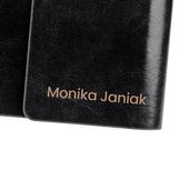 Skórzany notes GRAWER IMIENIA I NAZWISKA - personalizowany prezent dla niej
