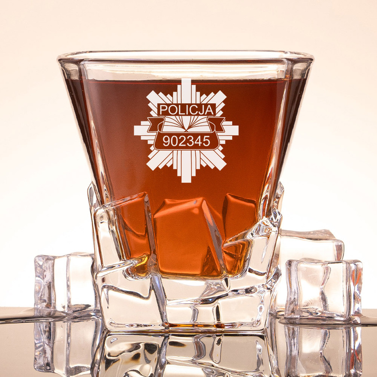 Zestaw do whisky DLA POLICJANTA podziękowania gratulacje EMERYTURA