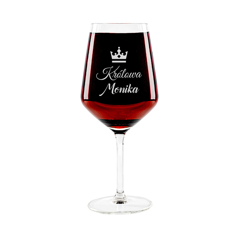 Kieliszek do wina czerwonego z GRAWEREM DLA KRÓLOWEJ