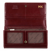 Portfel Wittchen damski bordowy lakierowany PREZENT DLA NIEJ Inicjały