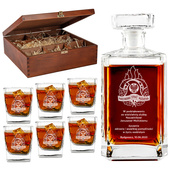 Personalizowany zestaw Karafka + 6 Szklanek PODZIĘKOWANIA DLA STRAŻAKA