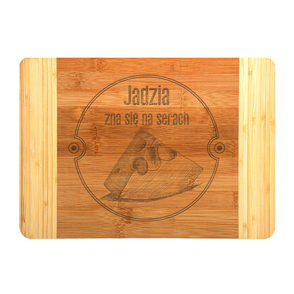 Deska do krojenia grawerowana DLA ZNAWCY SERÓW dla niej dla niego