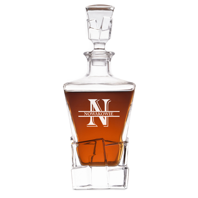 Karafka Lodowa z monogramem i nazwiskiem pary – PREZENT NA ŚWIĘTA z personalizacją