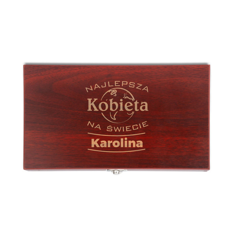 PREZENT DLA NIEJ zestaw do wina z imieniem - NAJLEPSZA KOBIETA