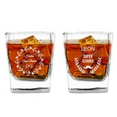 2 Szklanki do whisky - ZESTAW DLA BABCI I DZIADKA na prezent