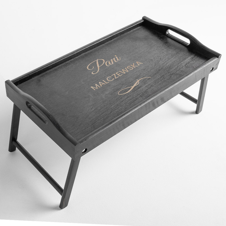 Stolik śniadaniowy z grawerem DLA PANI – prezent dla żony, znajomej, nauczycielki