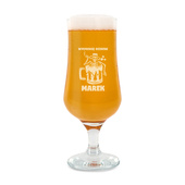 Szklanka do piwa z grawerem WYCHODZĘ OSTATNI + IMIĘ