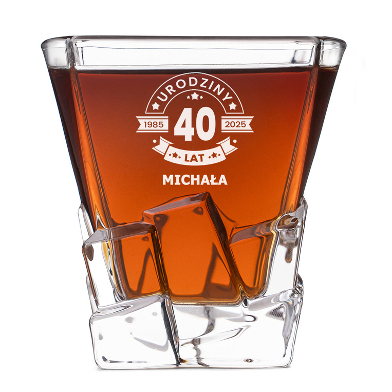 Szklanka Lodowa na 40. URODZINY z grawerem – personalizowany prezent