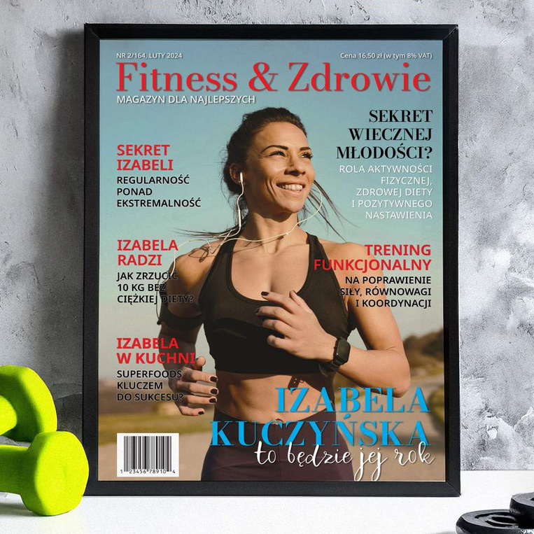 Plakat ze zdjęciem – prezent DLA AKTYWNEJ KOBIETY z humorem