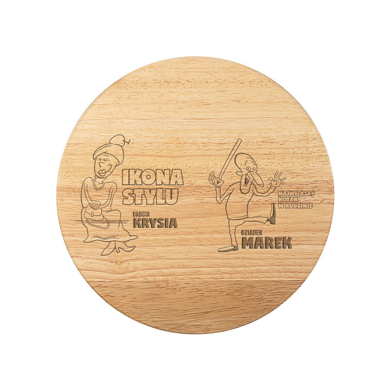 Deska do podawania serów z nożami PREZENT DLA DZIADKÓW z twoim GRAWEREM
