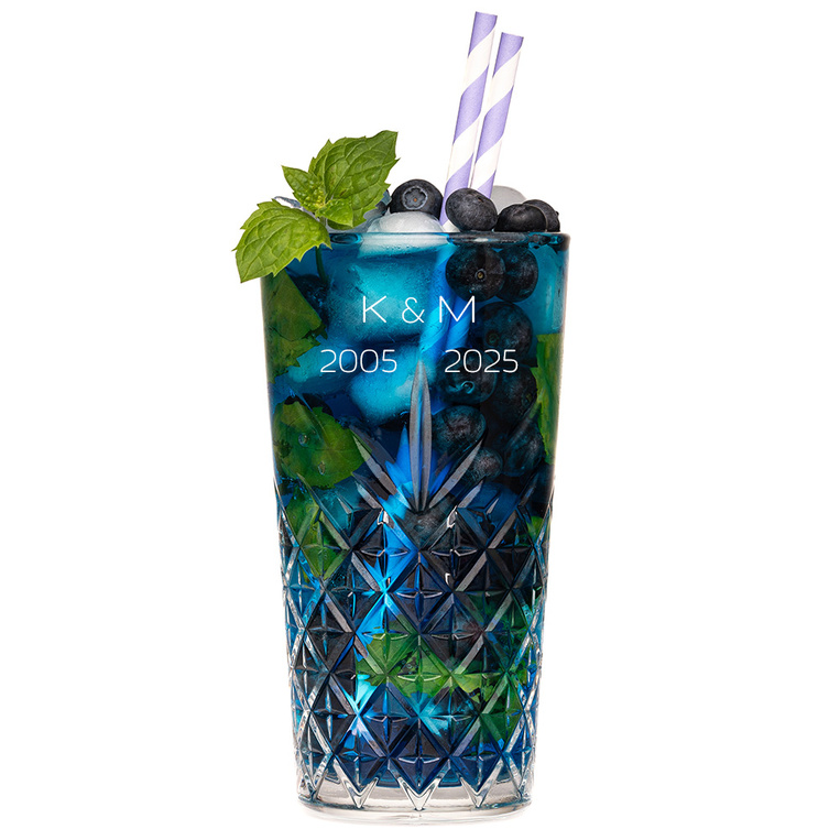 Zestaw 4 szklanek do drinków 470 ml z grawerem – PREZENT NA ROCZNICĘ