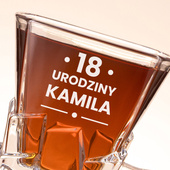 Szklanka Lodowa PREMIUM z grawerem na 18 URODZINY – personalizowany prezent