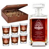 Personalizowany zestaw Karafka + 6 Szklanek PODZIĘKOWANIA DLA STRAŻAKA