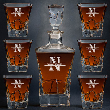 Zestaw Premium do whisky na prezent z grawerem PERSONALIZACJA DLA PARY