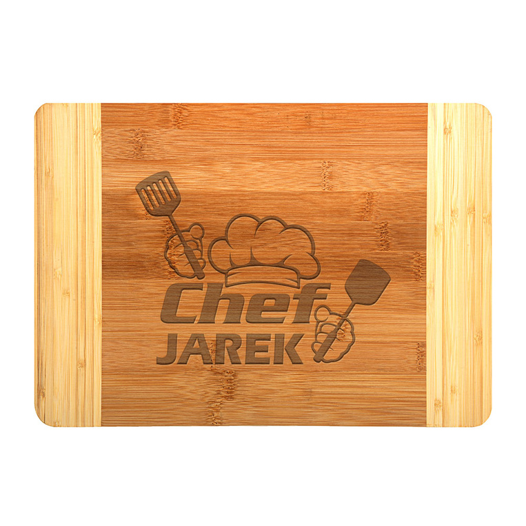 Deska do krojenia DLA SZEFA z grawerem CHEF + IMIĘ z okazji URODZIN
