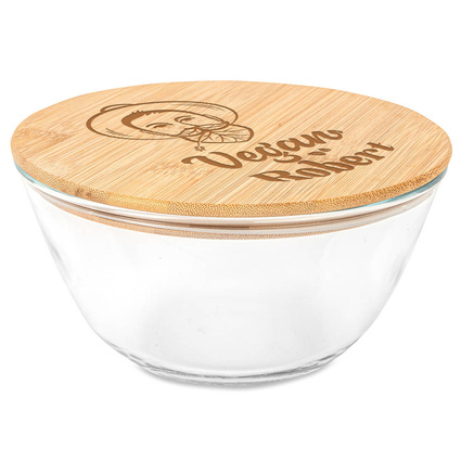 Szklana salaterka z grawerem na PREZENT DLA WEGETARIANINA