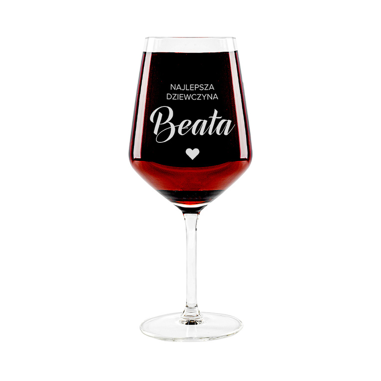 PERSONALIZOWANY kieliszek do wina DLA DZIEWCZYNY