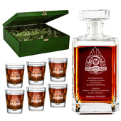 Zestaw do whisky z grawerem - prezent dla STRAŻAKA, NACZELNIKA STRAŻY POŻARNEJ