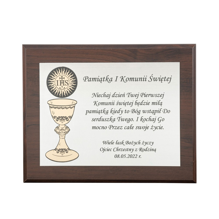 Dyplom na pamiątkę I Komunii Świętej – prezent dla chrześniaka, dziecka, wnuka