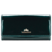 Elegancki zielony portfel damski Wittchen z personalizacją - na prezent