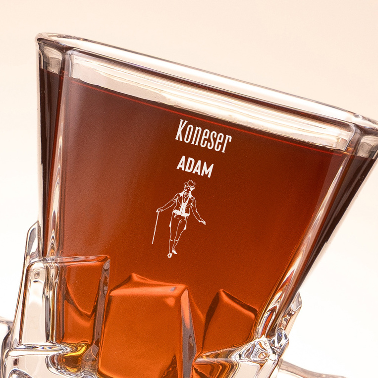Personalizowana Szklanka Lodowa z grawerem DLA KONESERA WHISKY z imieniem