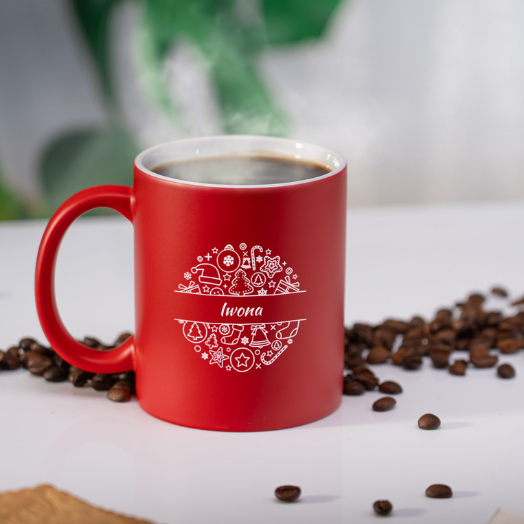 Kubek ceramiczny z grawerem świątecznym – PRTEZENT NA ŚWIĘTA