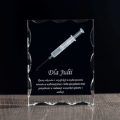 Statuetka Dla Pracownika Medycznego Pielęgniarki - grawer strzykawki i dedykacja