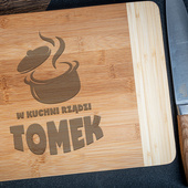 Duża deska do krojenia z PERSONALIZOWANYM GRAWEREM na prezent