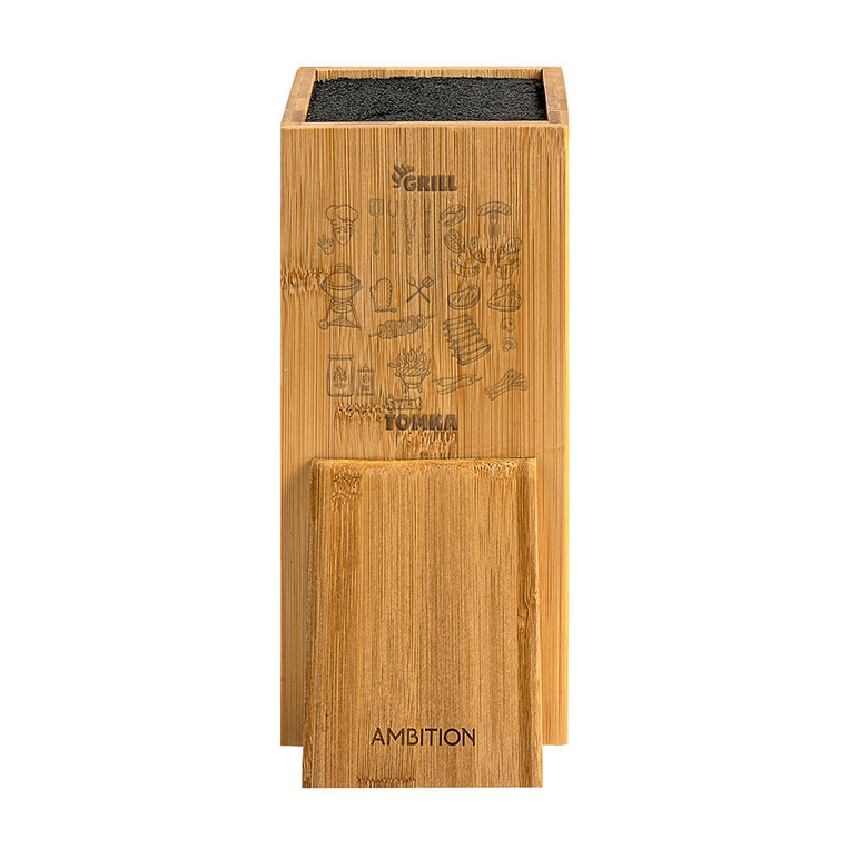 Stojak na noże dla miłośnika GRILLA z TWOIM grawerem