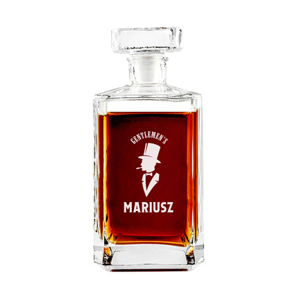 Karafka grawerowana do whisky Gentlemen's
