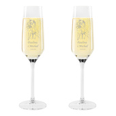 PREZENT NA ŚLUB 2 kieliszki do szampana Z GRAWEREM dla KOLEGOI Z PRACY