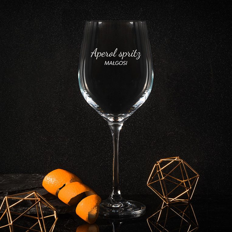 Grawerowany kieliszek do drinka Aperol Spritz na URODZINY IMIENINY