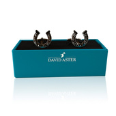 Spinki do mankietów PODKOWA – prezent DLA JEŹDŹCA I KONIARZA